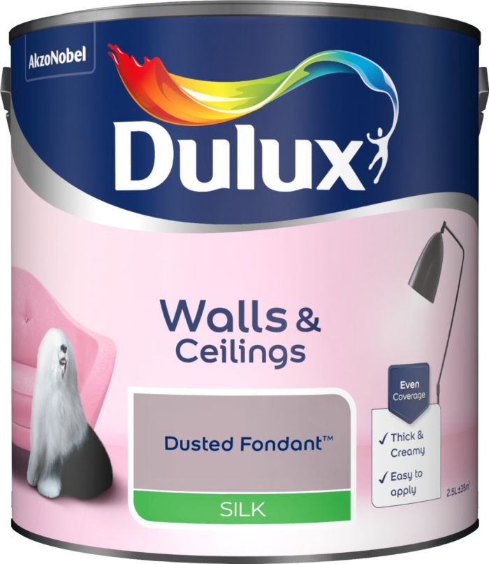 Dulux 2.5L Dusted Fondant Silk Emulsion Paint