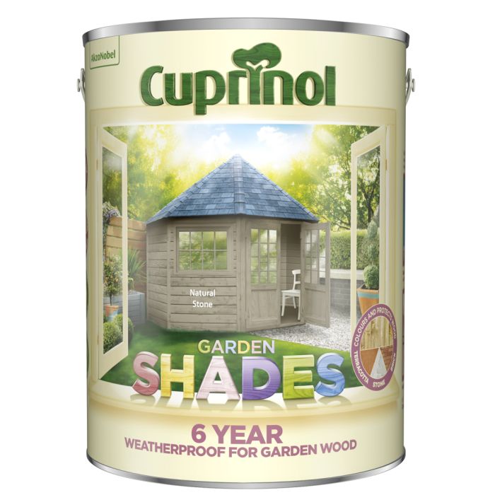 Cuprinol Garden Shades Natural Stone 5L exterior wood paint in matt