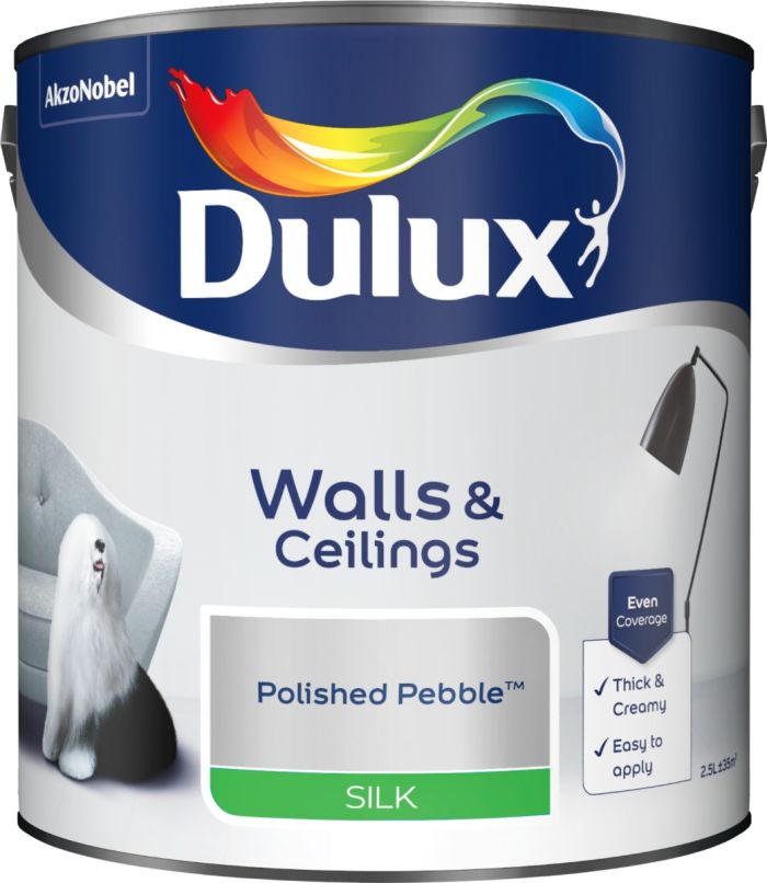 Dulux Silk Emulsion Paint - Polished Pebble - 2.5L tin