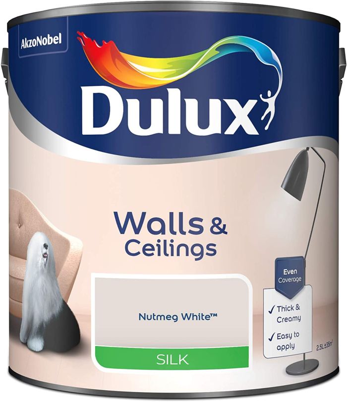 Dulux Nutmeg White Silk Emulsion Paint 2.5L