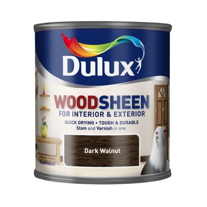 Dulux Interior/Exterior Woodsheen Dark Walnut 250ml tin