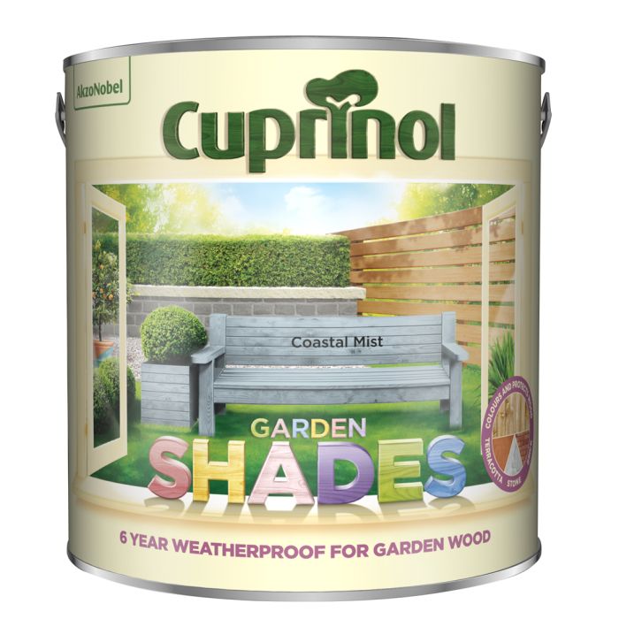 Cuprinol Garden Shades 2.5L wood paint in Coastal Mist