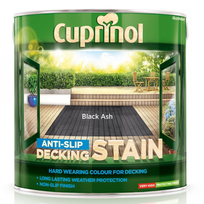 Cuprinol 2.5L Anti Slip Decking Stain in Black Ash