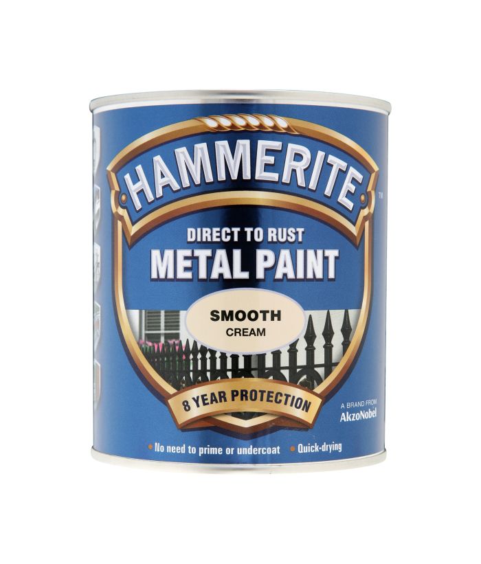 Hammerite Direct To Rust Metal Paint 750ml Smooth Cream