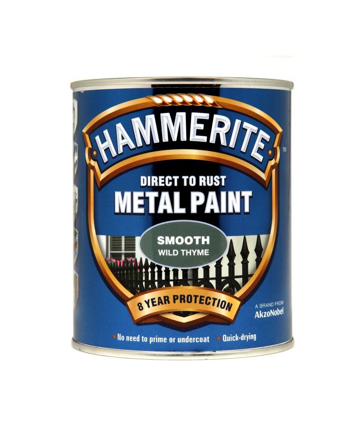 Hammerite Smooth Wild Thyme Direct To Rust Metal Paint - 750ml