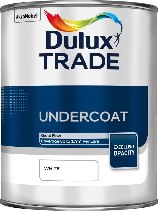 Dulux Trade White Undercoat 1L solvent-based paint