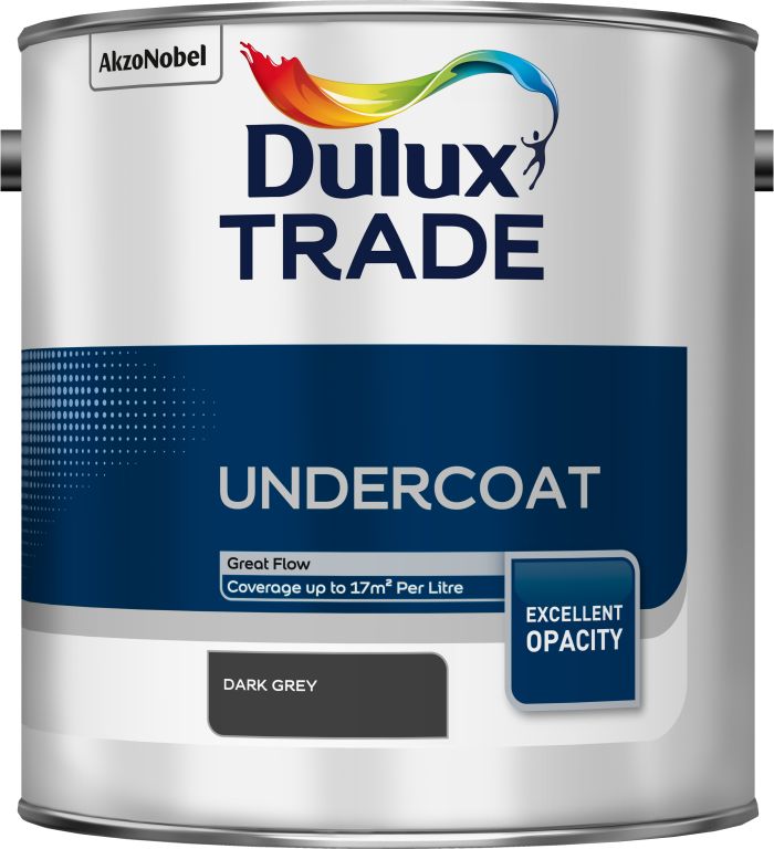 Dulux Trade Dark Grey Undercoat 2.5L matt solvent-based interior and exterior paint