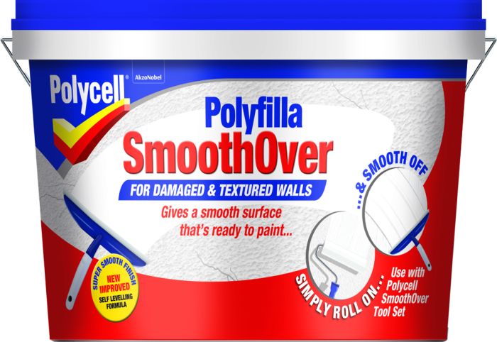 Polycell Smooth Over Damaged and Textured Walls Polyfilla, 5L tub