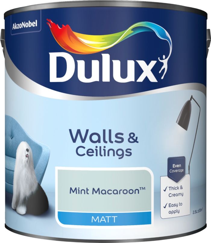 Dulux 2.5L Mint Macaroon Matt Emulsion Paint tin