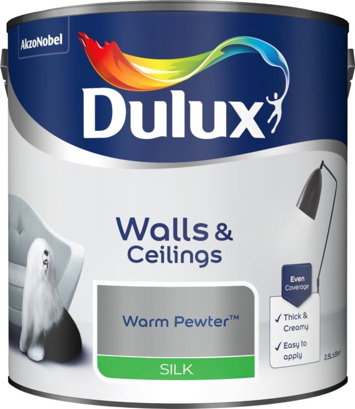 Dulux Warm Pewter 2.5L Silk Emulsion Paint