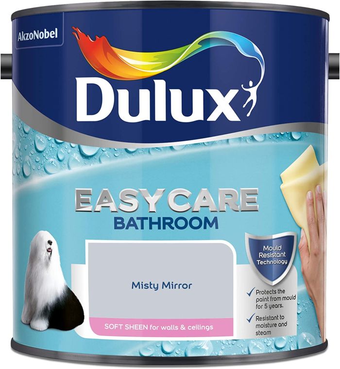 Dulux Easycare Bathroom Soft Sheen Emulsion Misty Mirror 2.5L