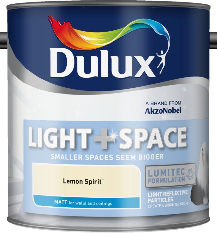 Dulux Light and Space Matt Emulsion Paint Lemon Spirit 2.5L