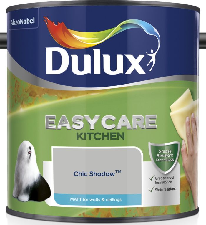 Dulux Easycare Kitchen Matt Emulsion Paint in Chic Shadow, 2.5L tin