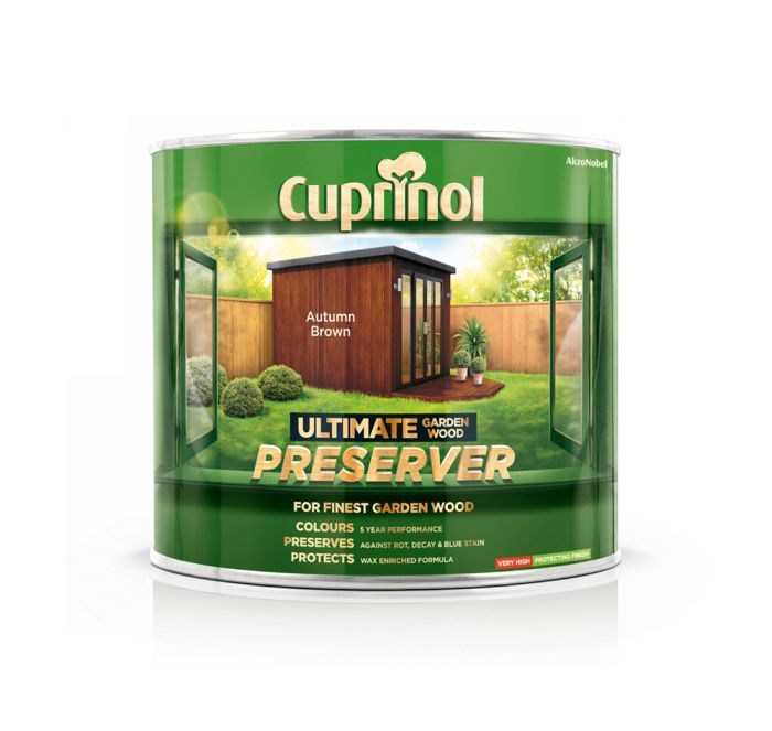 Cuprinol Ultimate Garden Wood Preserver 1L in Autumn Brown