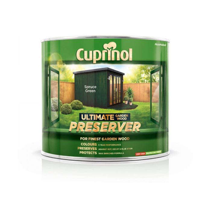 Cuprinol Ultimate Garden Wood Preserver 1L in Spruce Green