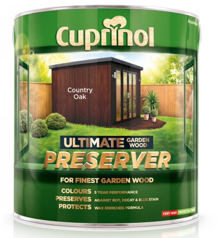 Cuprinol Ultimate Garden Wood Preserver 4L in Country Oak