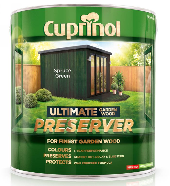 Cuprinol Ultimate Garden Wood Preserver 4L in Spruce Green