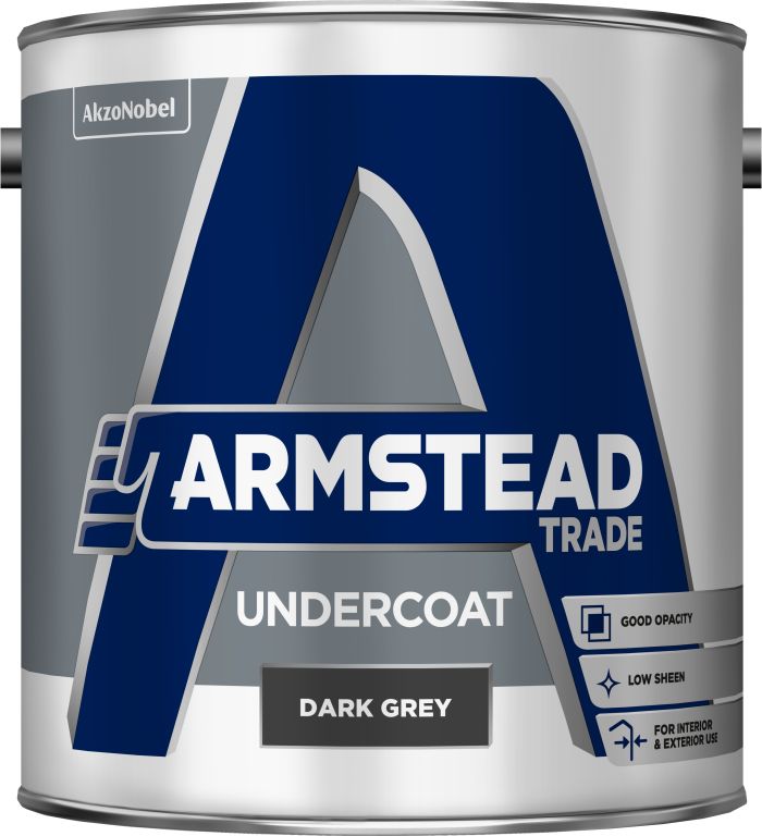 Armstead Trade Dark Grey Undercoat 2.5L solvent-based interior and exterior paint
