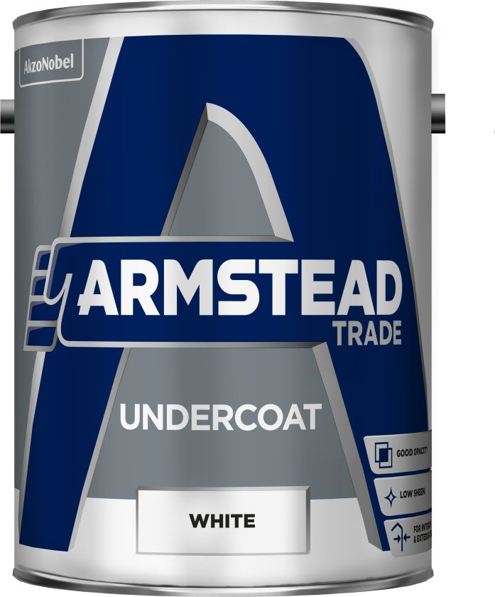 Armstead Trade Undercoat White 5L solvent-based interior and exterior matt paint