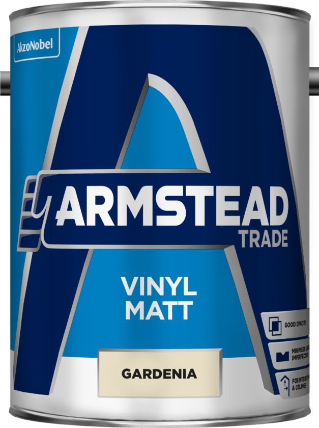 Armstead Trade Vinyl Matt Emulsion paint in Gardenia, 5L