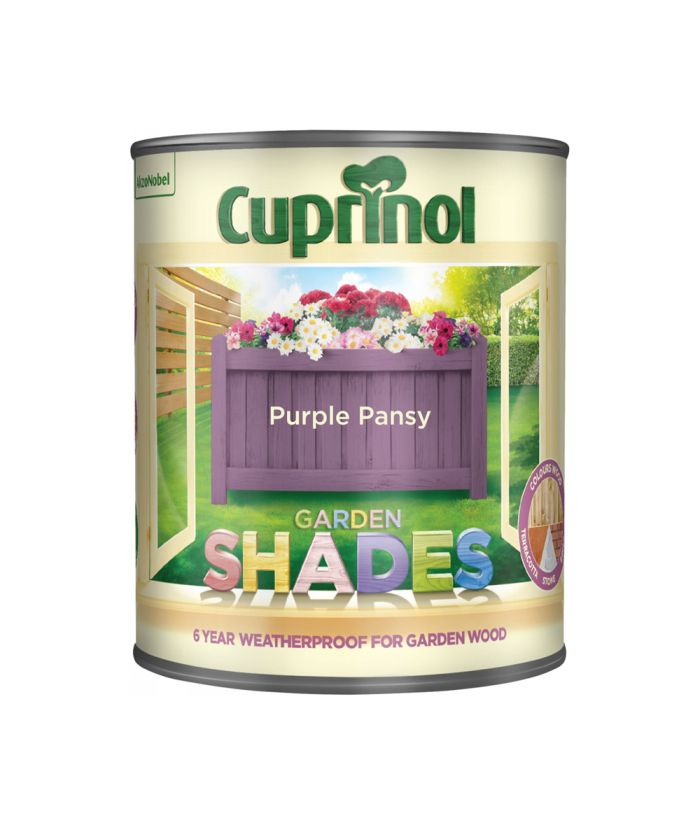 Cuprinol Garden Shades Purple Pansy 1L wood paint in rich matt