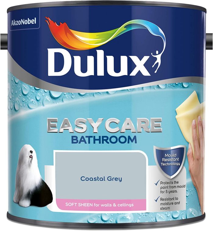 Dulux Easycare Bathroom Soft Sheen Emulsion Coastal Grey 2.5L tin