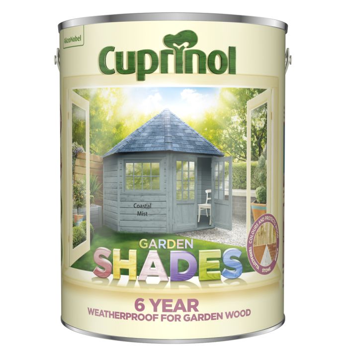 Cuprinol Garden Shades Coastal Mist 5L garden paint with matt finish