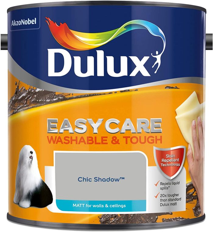 Dulux Easycare Washable and Tough Matt Emulsion 2.5L tin in Chic Shadow