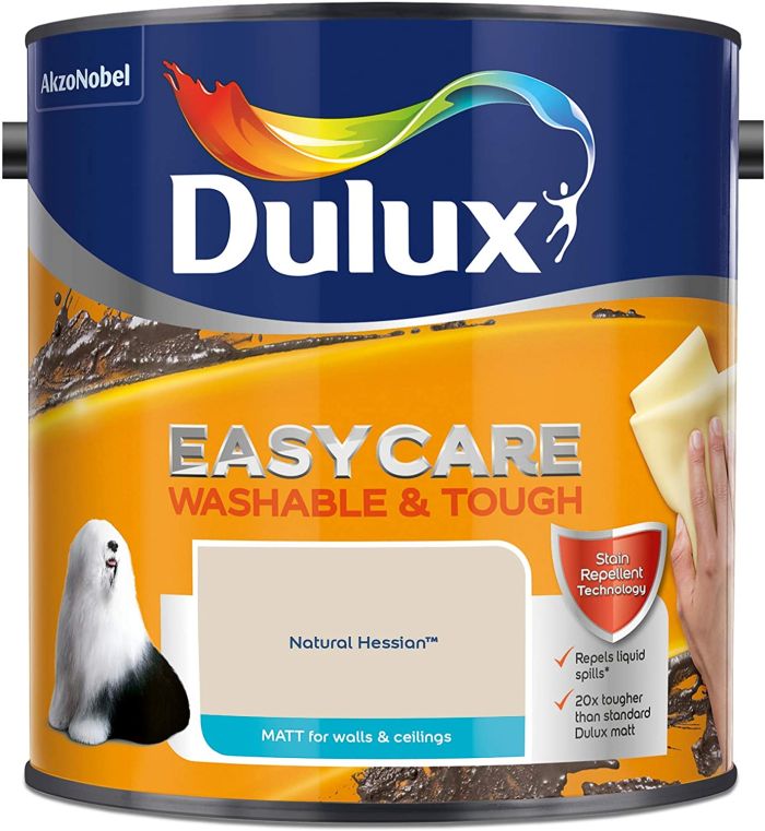 Dulux Easycare Washable & Tough Matt Emulsion Natural Hessian 2.5L tin