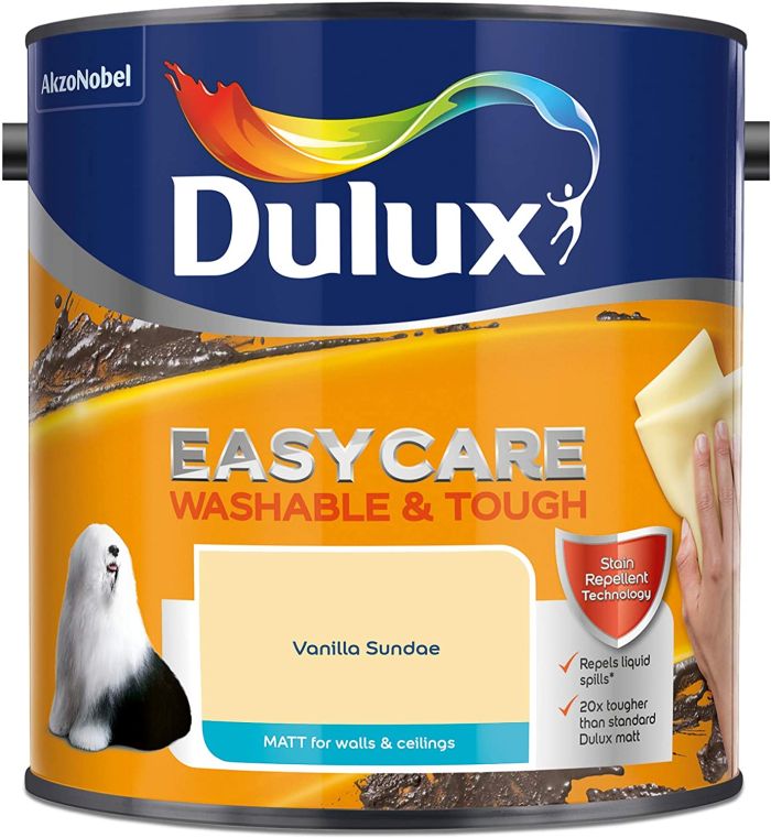 Dulux Easycare Washable & Tough Matt Emulsion in Vanilla Sundae, 2.5L