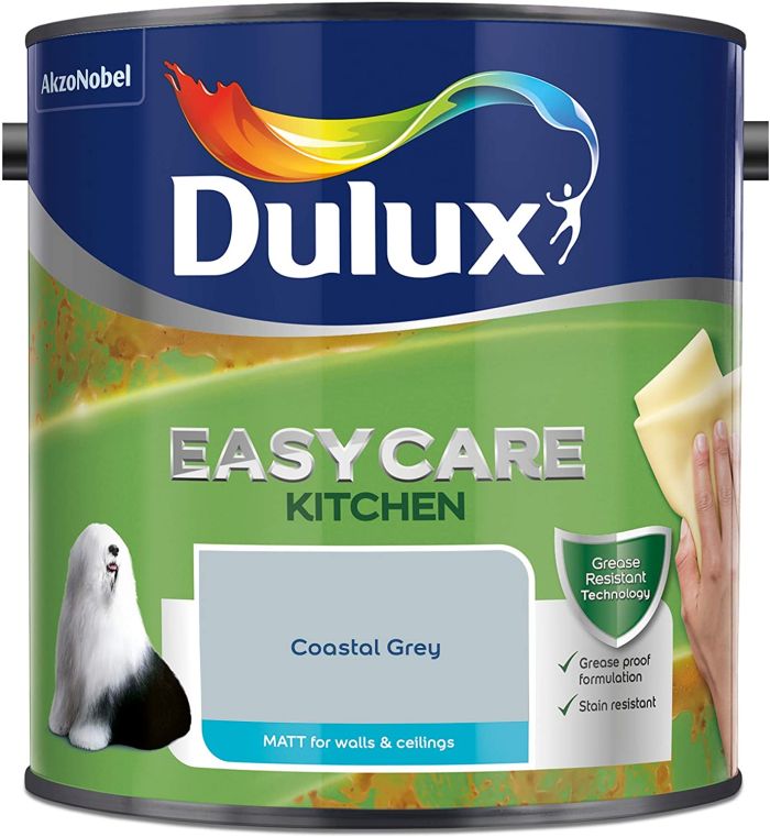 Dulux Easycare Kitchen Matt Emulsion Paint Coastal Grey 2.5L