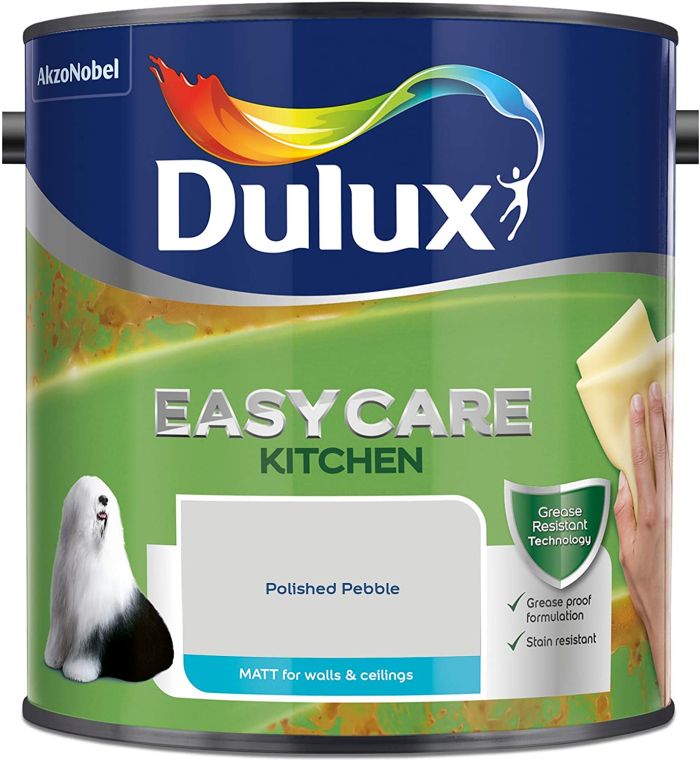 Dulux Easycare Kitchen Matt Emulsion Paint, Polished Pebble, 2.5L