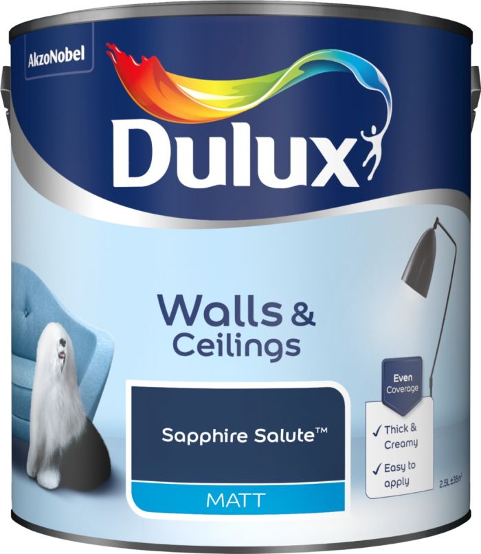 Dulux Matt Emulsion Paint Sapphire Salute 2.5L