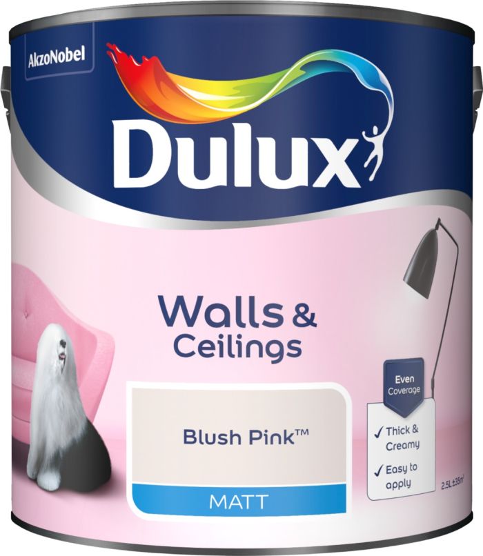 Dulux Blush Pink Matt Emulsion Paint 2.5L