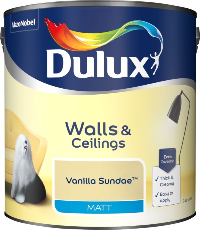 Dulux 2.5L Vanilla Sundae Matt Emulsion Interior Paint