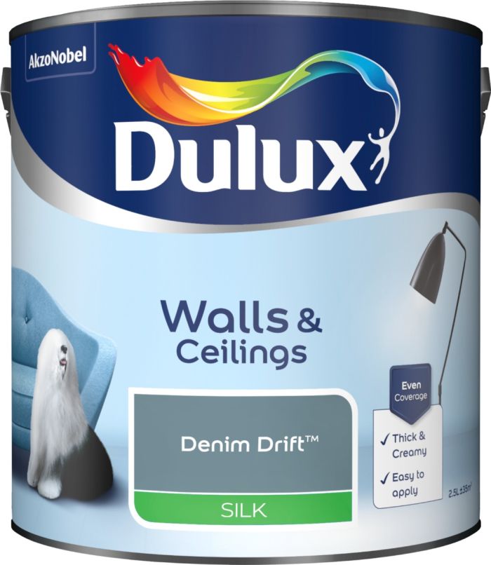 Dulux Silk Emulsion Paint Denim Drift 2.5L