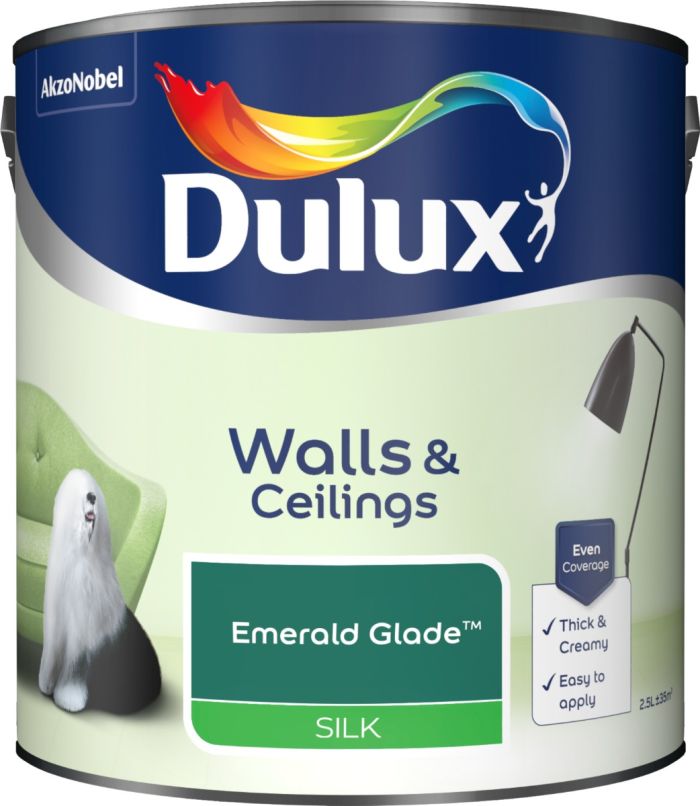 Dulux Silk Emulsion Paint Emerald Glade 2.5L