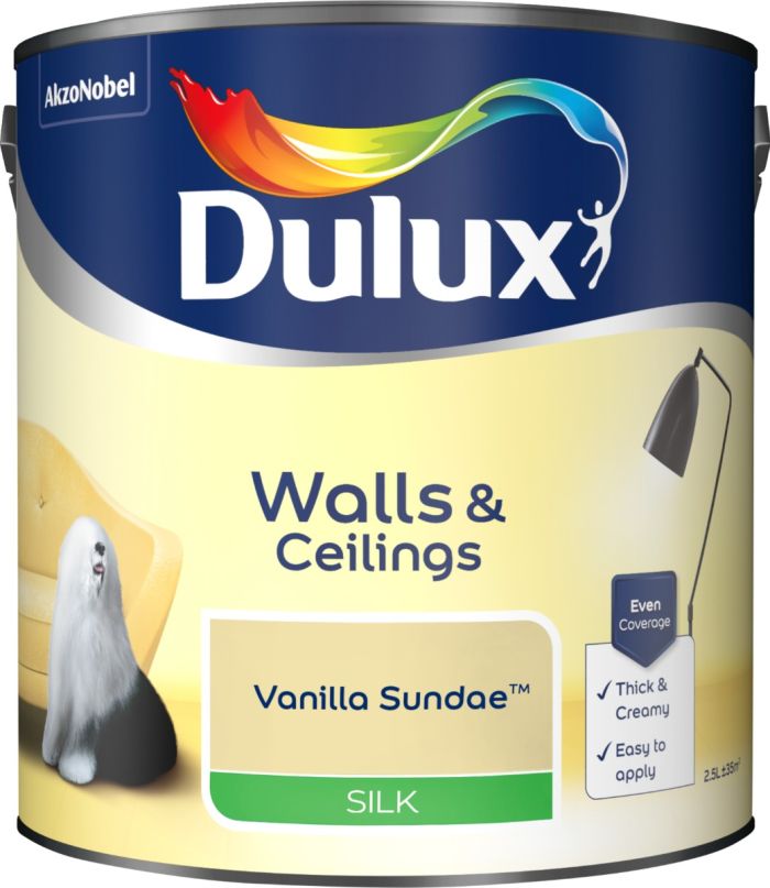Dulux Silk Emulsion Paint - Vanilla Sundae - 2.5L