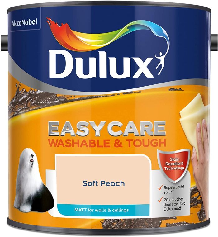 Dulux Easycare Washable & Tough Matt Emulsion Soft Peach 2.5L