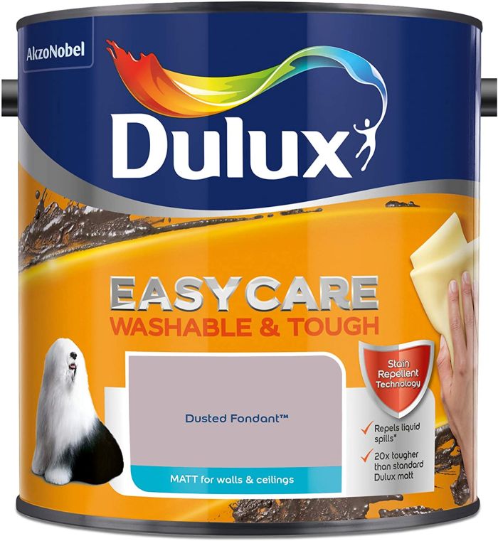 Dulux Easycare Washable and Tough Matt Emulsion Dusted Fondant 2.5L