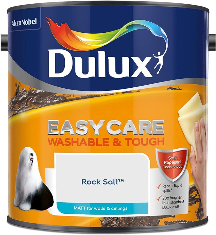 Dulux Easycare Washable and Tough Matt Emulsion in Rock Salt, 2.5L