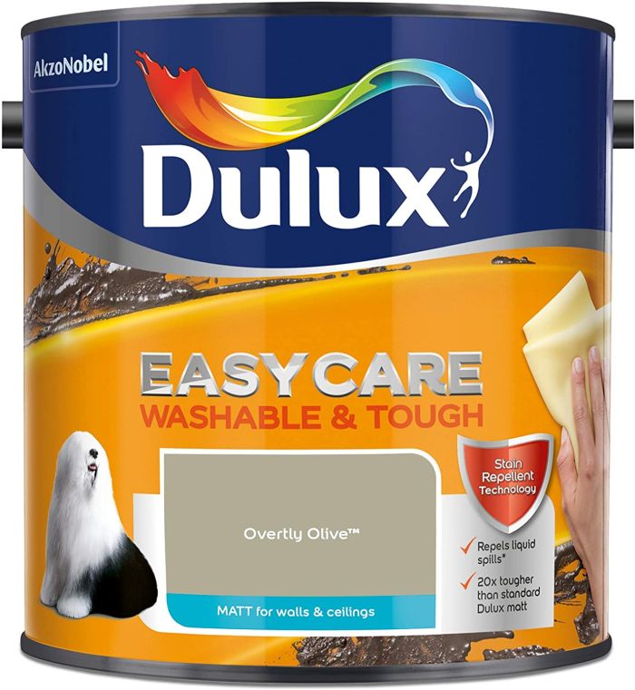 Dulux Overtly Olive Easycare Washable & Tough Matt Emulsion Paint 2.5L