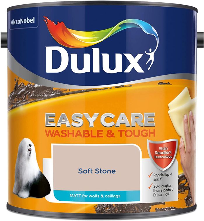 Dulux Easycare Washable & Tough Matt Emulsion Soft Stone 2.5L tin