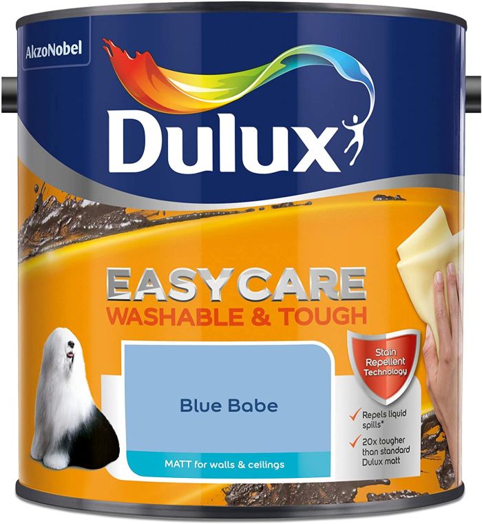 Dulux Blue Babe Easycare Washable and Tough Matt Emulsion Paint 2.5L