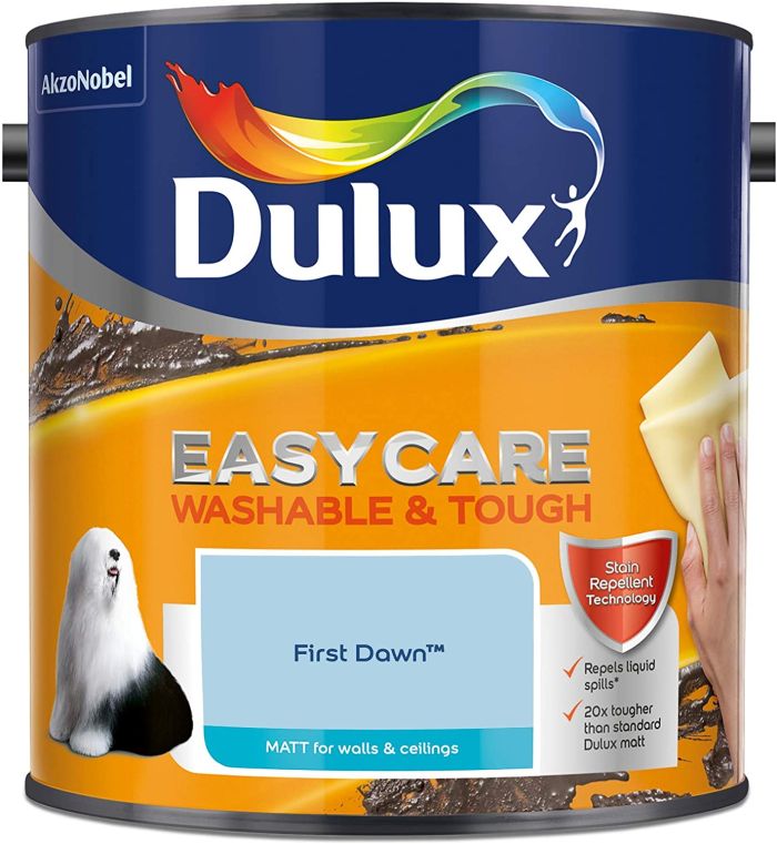 Dulux Easycare Washable and Tough Matt Emulsion First Dawn 2.5L matt paint tin