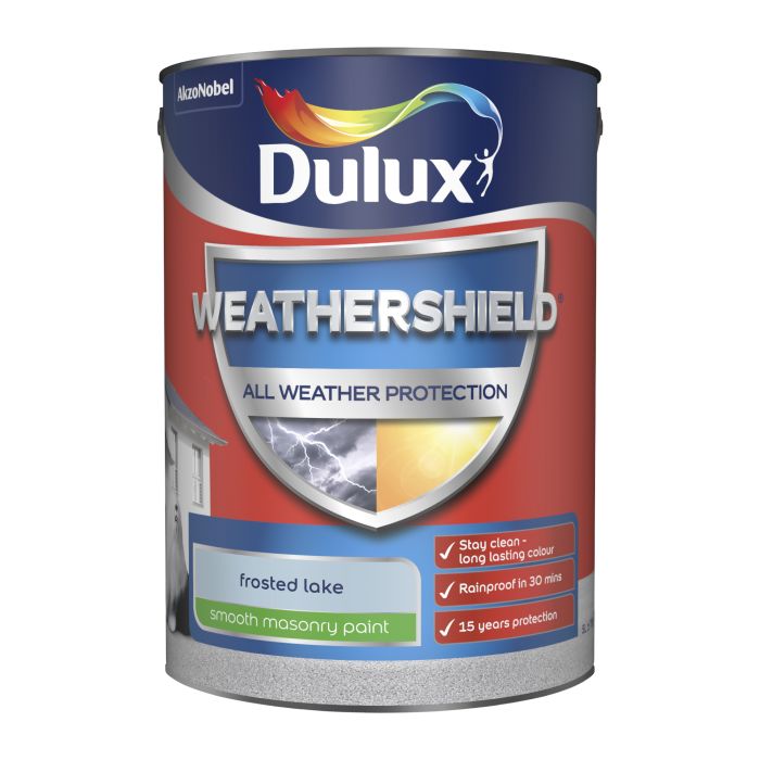 Dulux Weathershield Smooth Masonry Paint in Frosted Lake, 5L
