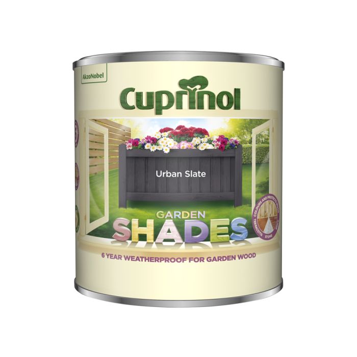 Cuprinol Garden Shades Urban Slate 1L wood paint tin