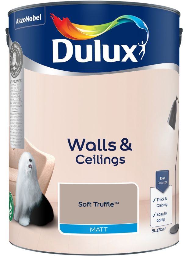 Dulux Soft Truffle 5L Matt Emulsion Paint