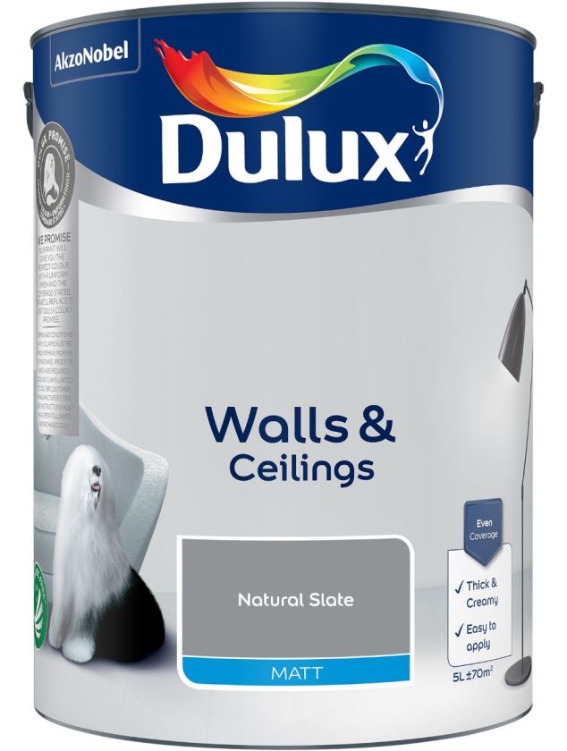 Dulux Matt Emulsion Paint Natural Slate 5L
