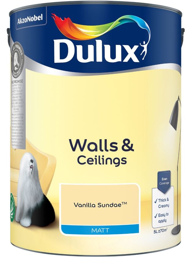 Dulux Matt Emulsion Paint Vanilla Sundae 5L